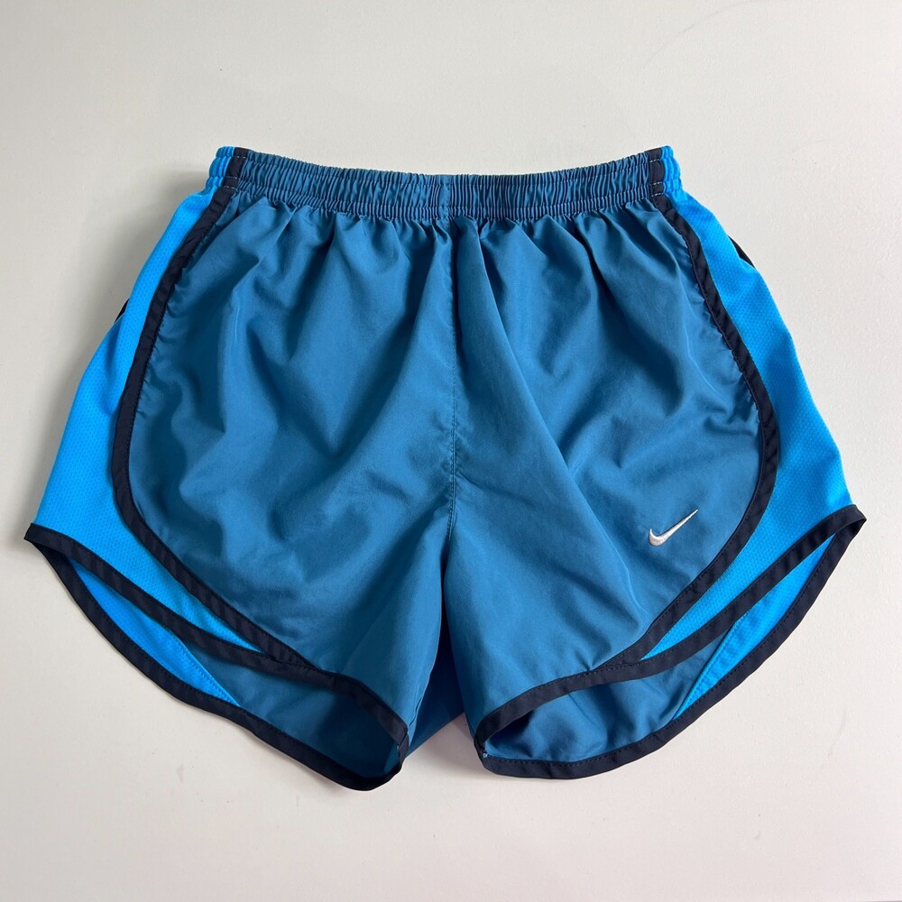 Nike Dri-Fit Women's Blue Black Tempo Shorts Activewear Running Liner Size XS
